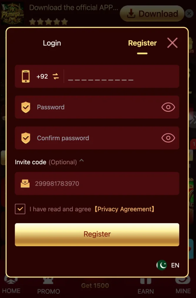 pkmega game register